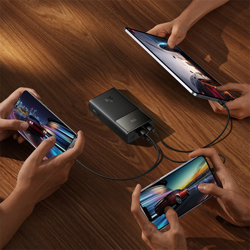 Baseus Star-Lord Digital Display Fast Charging Power Bank 10000mAh 30W Cluster Black(With Simple Series Charging Cable USB to Type-C 3A 0.3m Black)