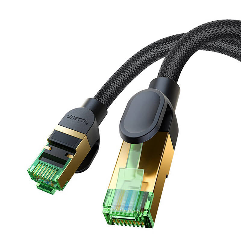 Baseus High Speed CAT8 40Gigabit Ethernet Cable (Braided Cable) Cluster Black