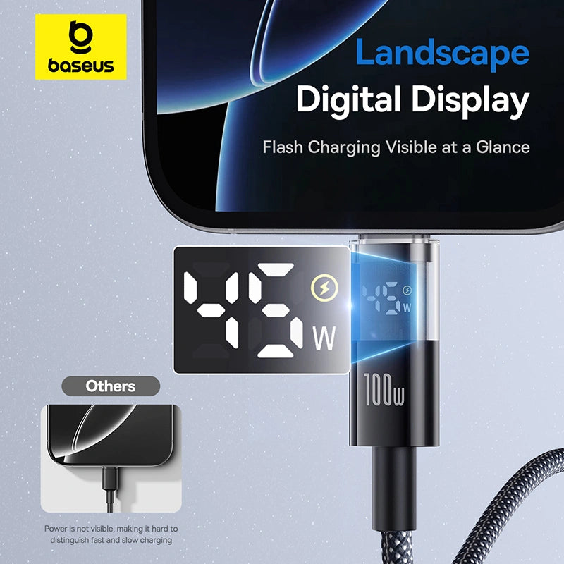 Baseus Display 2 Fast Charging Data Cable USB-C to USB-C 100W