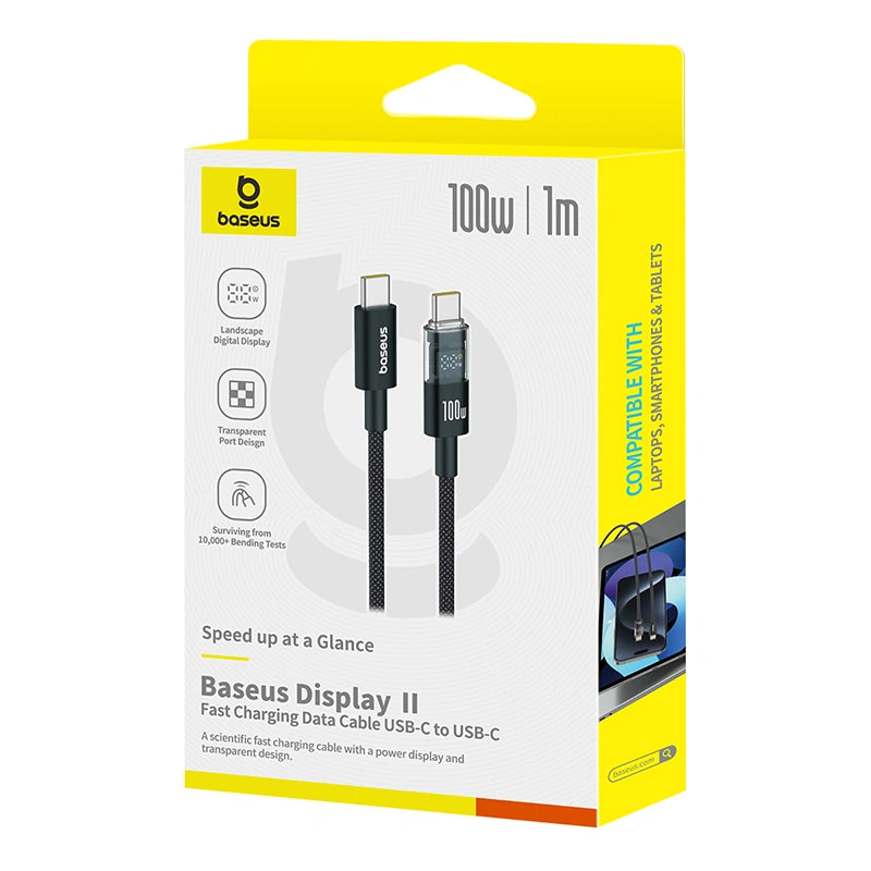 Baseus Display 2 Fast Charging Data Cable USB-C to USB-C 100W
