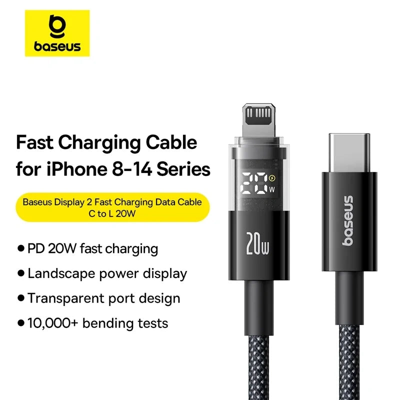 Baseus Display 2 Fast Charging Data Cable USB-C to iPhone 20W