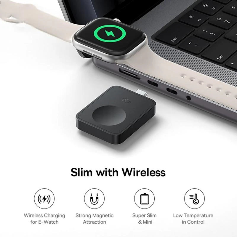 Baseus MagPro Magnetic Wireless Charger for Apple Watch, 2.5W, Type-C, MagSafe-Compatible, Portable Travel Charger