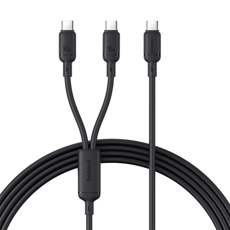 Baseus New Pudding Series Fast Charging Cable Type-C to Type-C 100W 1.5m Cluster Black