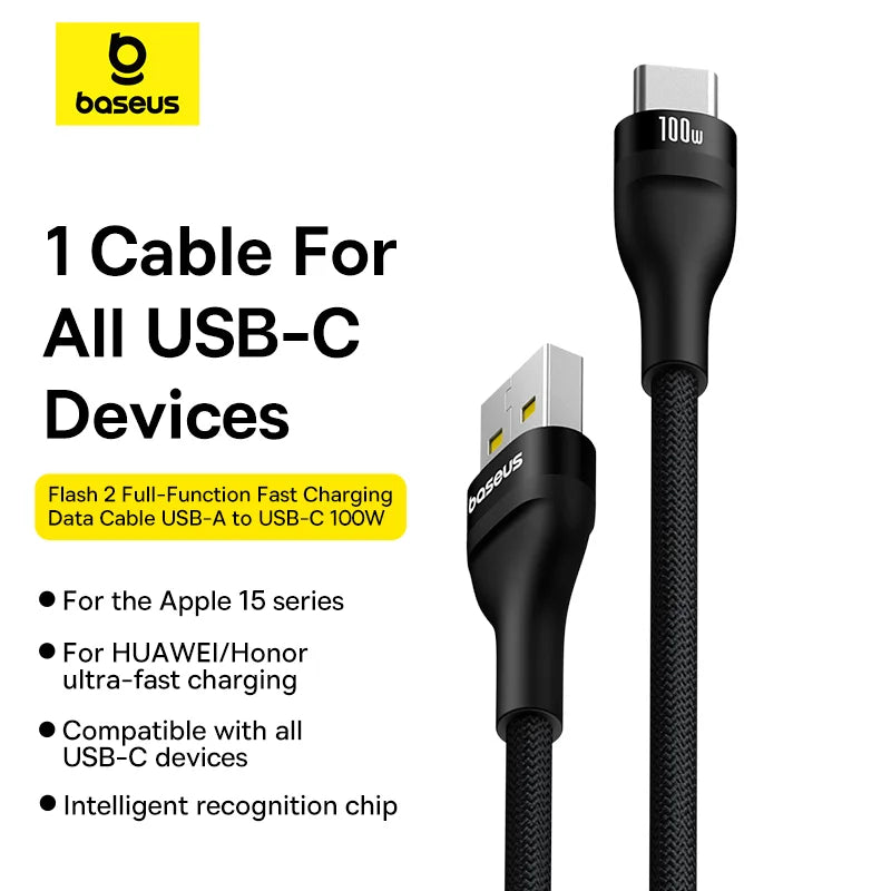 Baseus Flash 2 Charging Cable USB to USB-C 100W