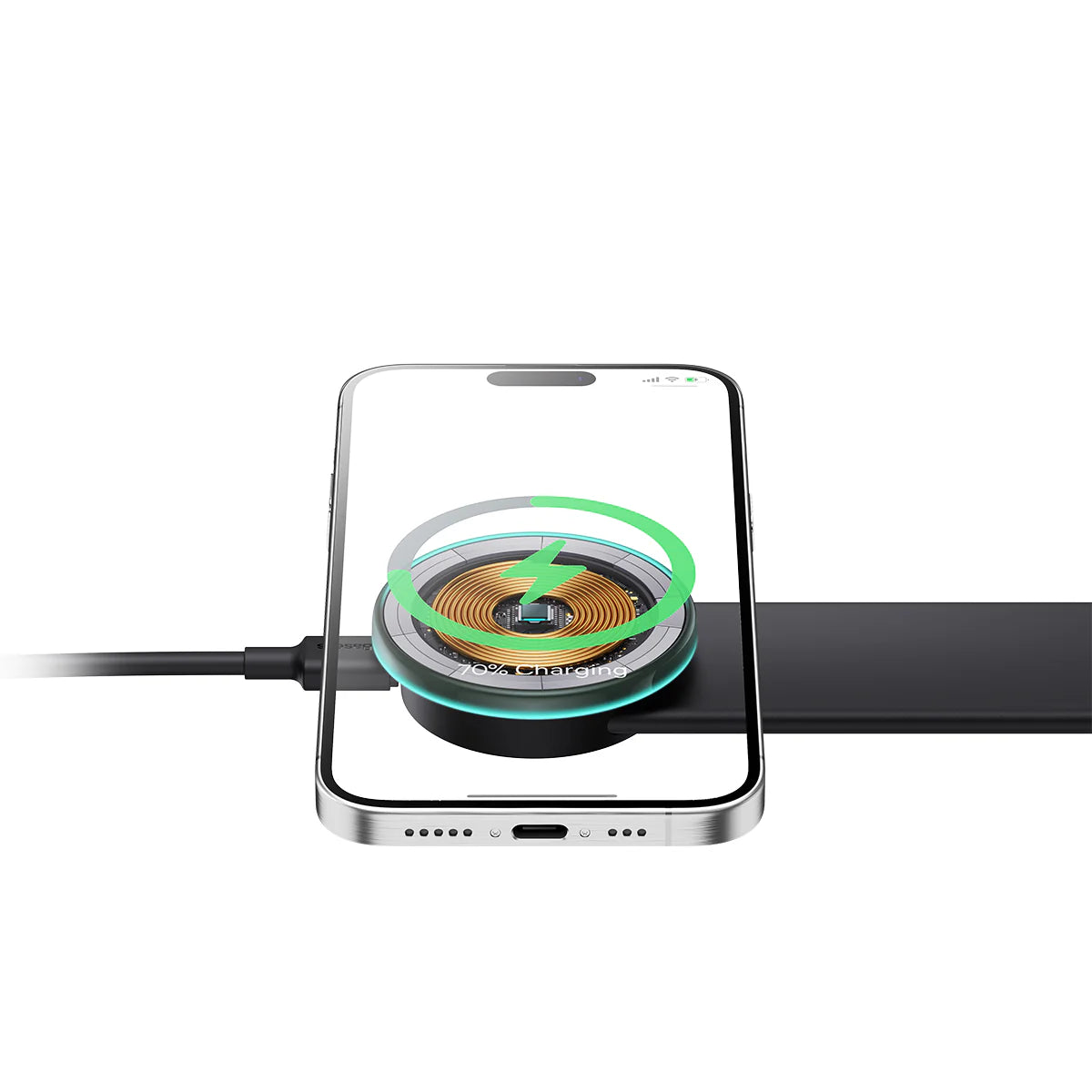 Baseus C02 Pro Series Magnetic Wireless Charging Car Mount Cluster Black