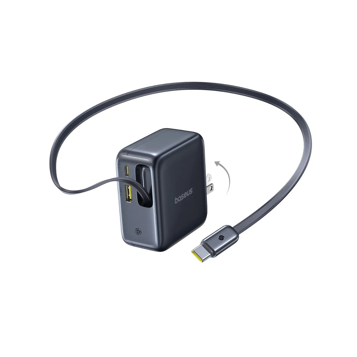 Baseus EnerCore CJ11 Fast Charger with Retractable Cable 2C+U 100W