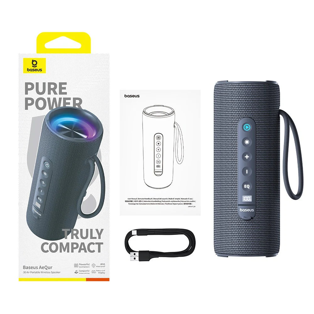 Baseus AeQur 30 Air Portable Wireless Speaker-Twilight Grey
