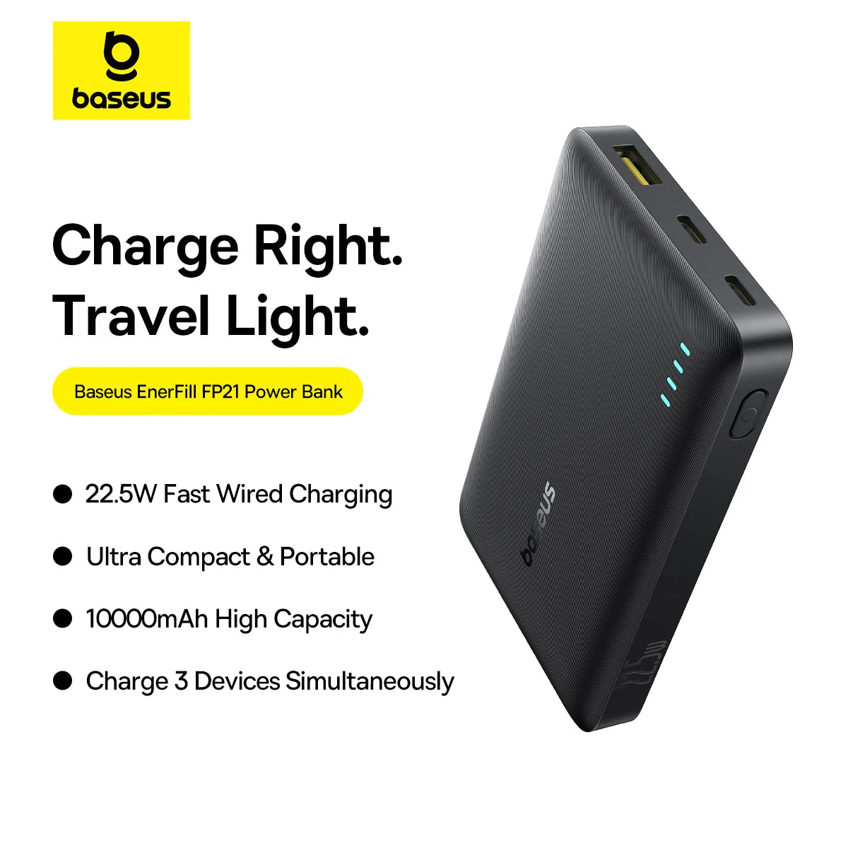 Baseus Enerfill FP21 Fast Charging Power Bank 10000mAh 22.5W