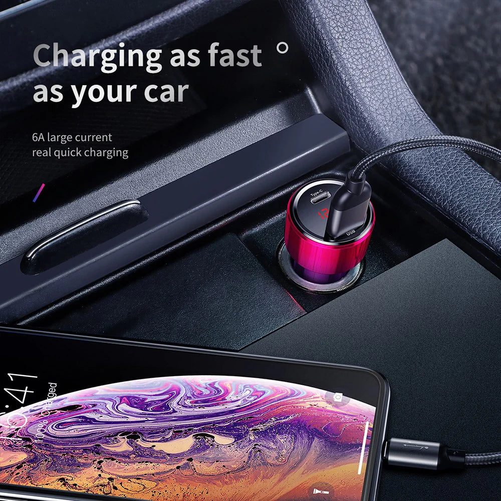 Baseus Magic Series PPS digital display (Type-c PD+QC) Intelligent dual quick charging and car charging of 45W Black