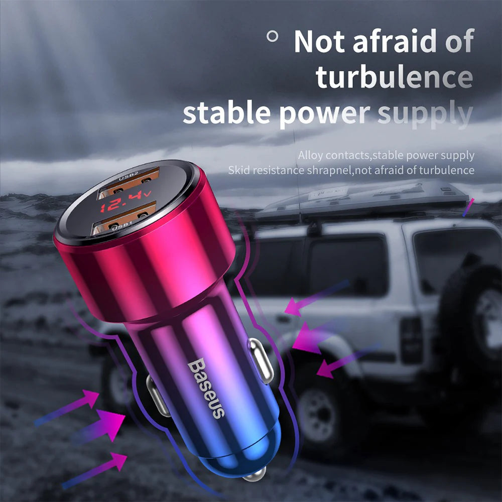 Baseus Magic Series PPS digital display (Type-c PD+QC) Intelligent dual quick charging and car charging of 45W Black