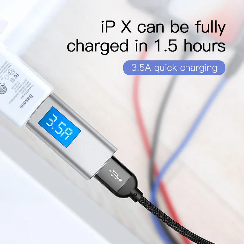 Baseus Three Primary Colors 3-in-1 Cable USB For M+L+T 3.5A 1.2m