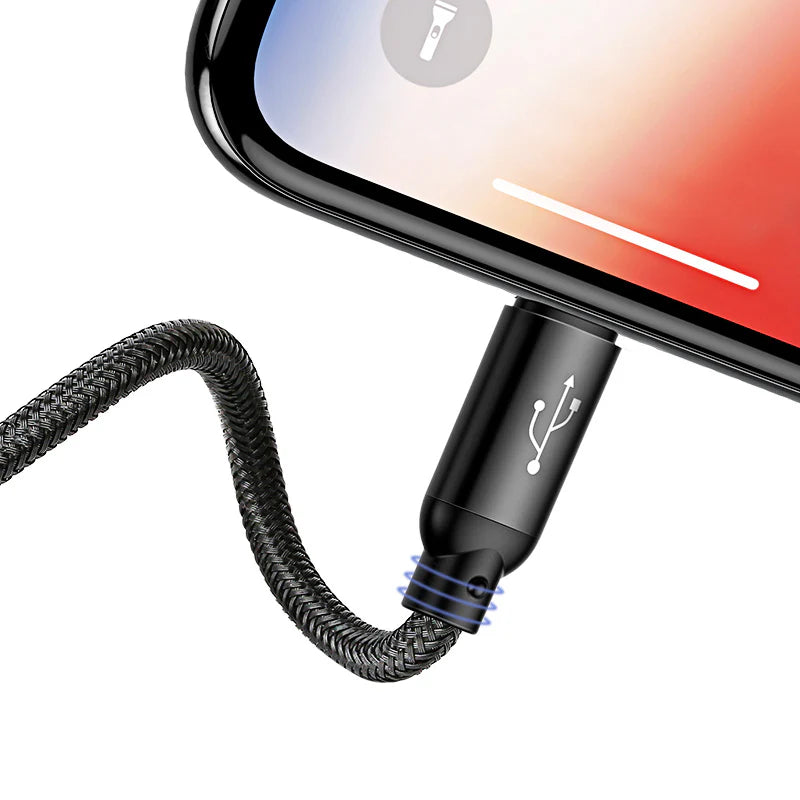 Baseus Three Primary Colors 3-in-1 Cable USB For M+L+T 3.5A 1.2m