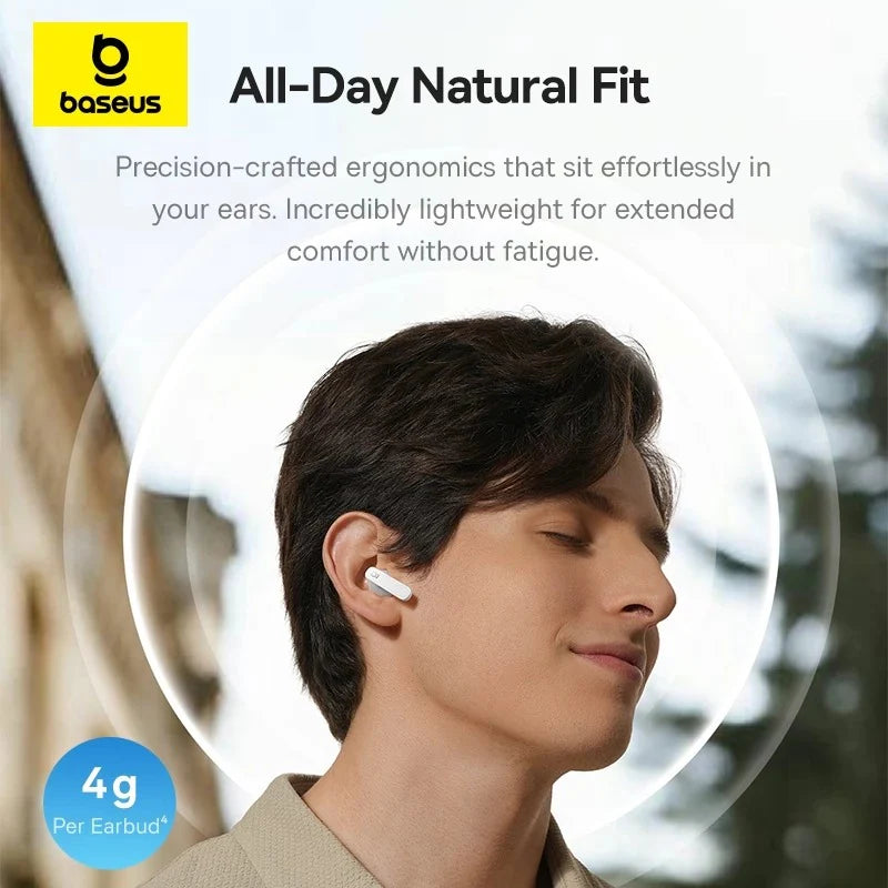 Baseus BS1 Wireless Bluetooth Earphone With 4Mics Noise Reduction