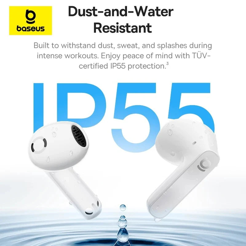 Baseus BS1 Wireless Bluetooth Earphone With 4Mics Noise Reduction