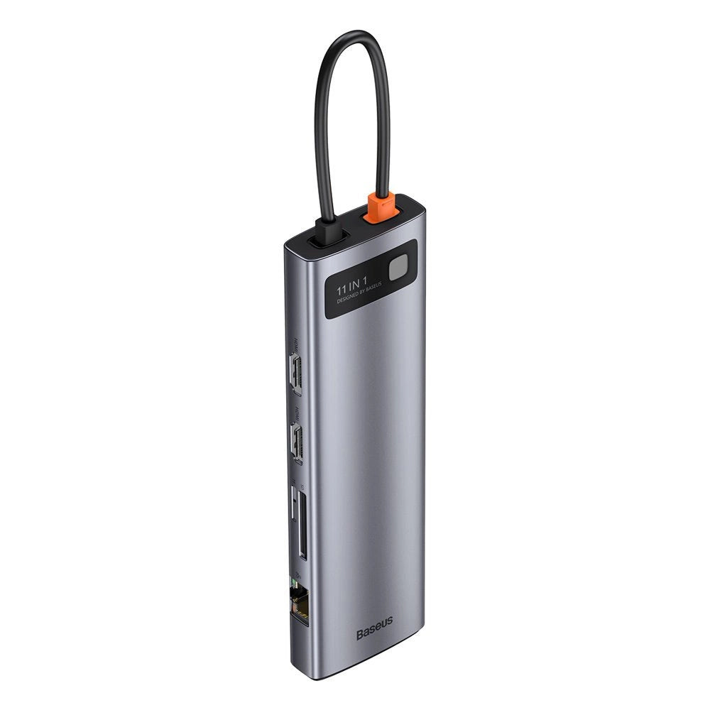 Baseus Metal Gleam Series 11-Port HUB(Type-C to 2*HDMI4K@60Hz*1+VGA*1+USB3.0*3+PD*1+RJ45*1+SD*1+TF*1+3.5mm*1)