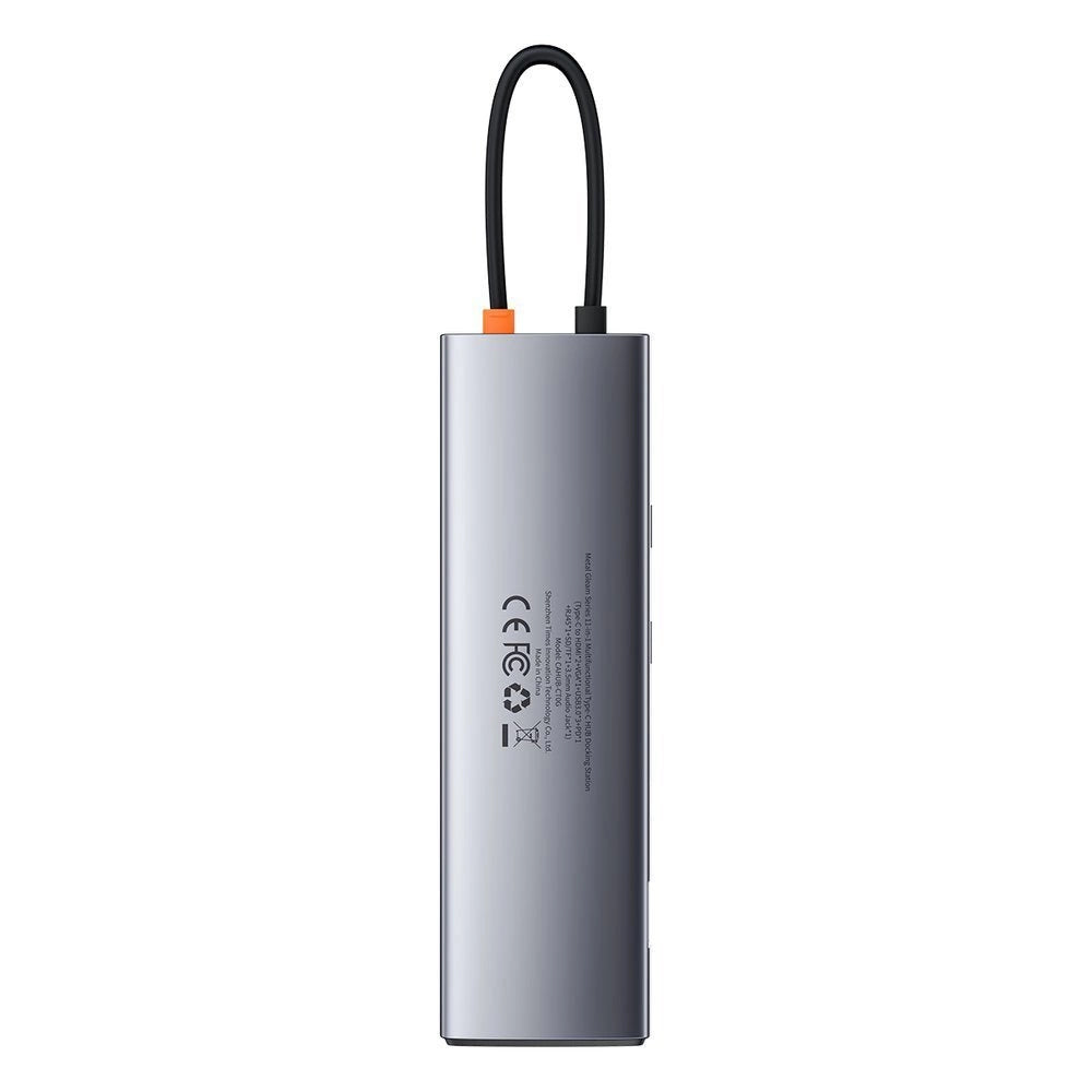 Baseus Metal Gleam Series 11-Port HUB(Type-C to 2*HDMI4K@60Hz*1+VGA*1+USB3.0*3+PD*1+RJ45*1+SD*1+TF*1+3.5mm*1)