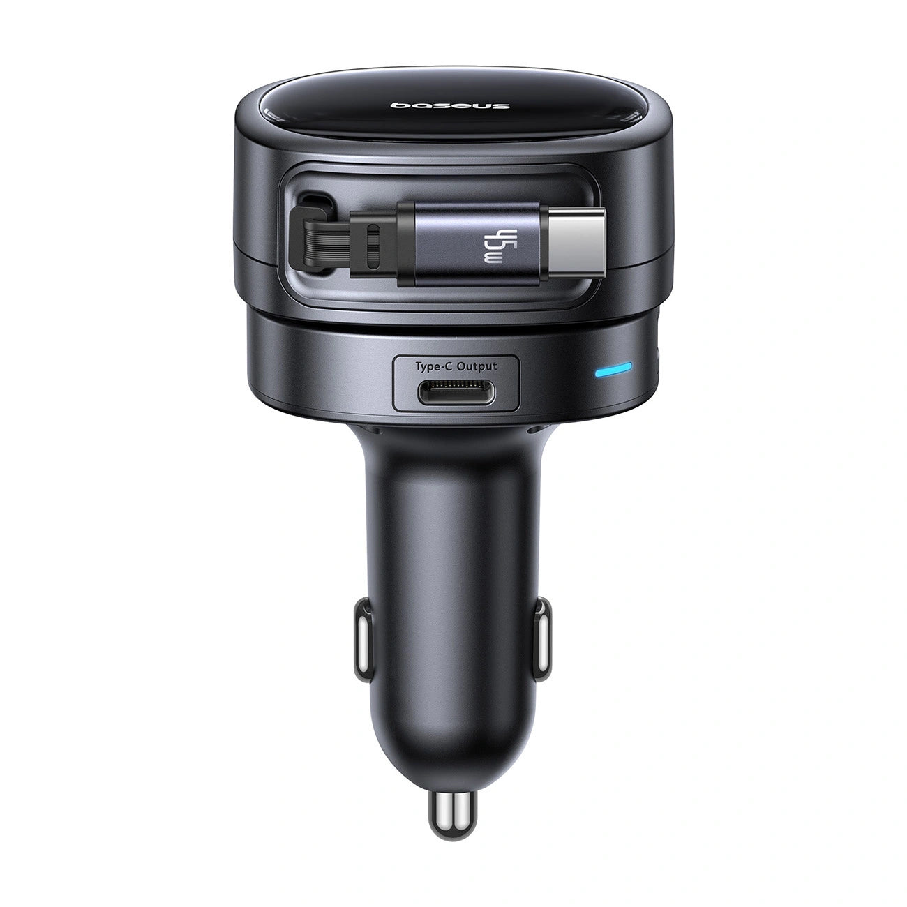 Baseus PrimeTrip VR1 60W USB-A USB-C Car Charger with Retractable USB-C Cable