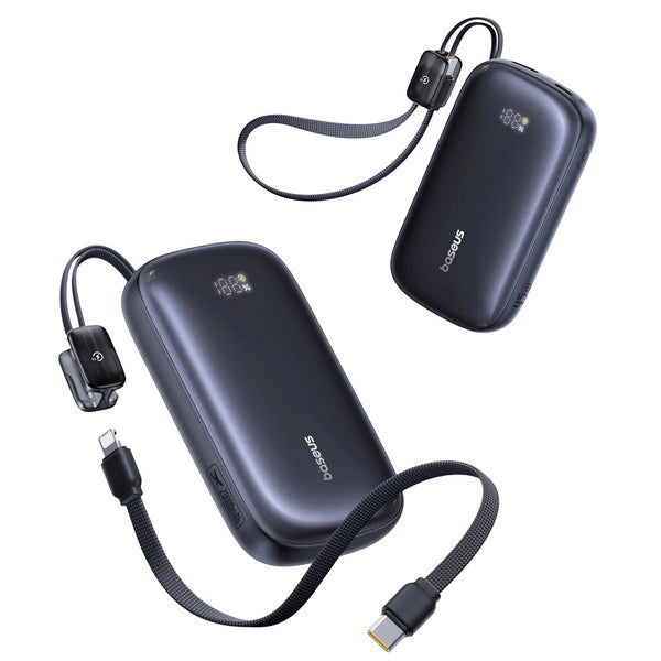 Baseus EnerFill FC21 Qpow 3 Ultra Digital Display Power Bank with Detachable Cable 20000mAh 45W Cosmic Black