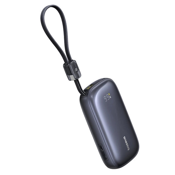 Baseus EnerFill FC21 Qpow 3 Ultra Digital Display Power Bank with Detachable Cable 20000mAh 45W Cosmic Black