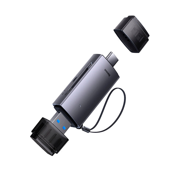 Baseus Lite Series USB-A & Type-C to SD/TF Card Reader Grey