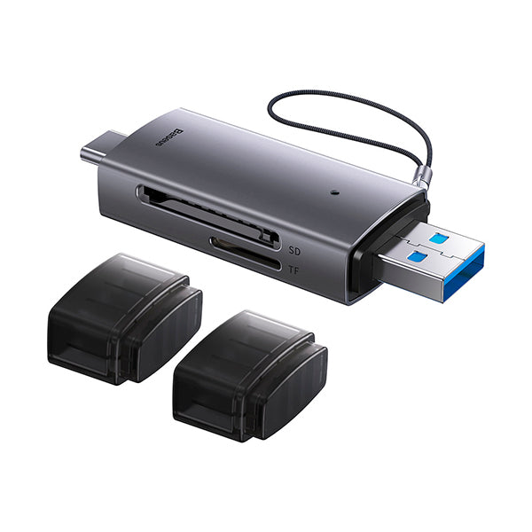 Baseus Lite Series USB-A & Type-C to SD/TF Card Reader Grey