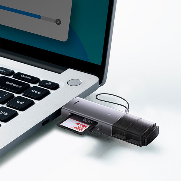 Baseus Lite Series USB-A & Type-C to SD/TF Card Reader Grey