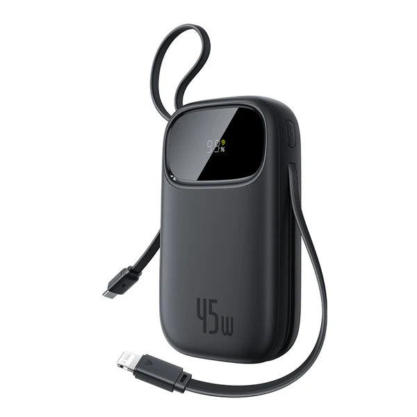 Baseus EnerFill FC31 Qpow 3 Digital Display Power Bank with USB-C+iP Cables 10000mAh 45W