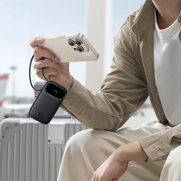 Baseus EnerFill FC31 Qpow 3 Digital Display Power Bank with USB-C+iP Cables 20000mAh 45W