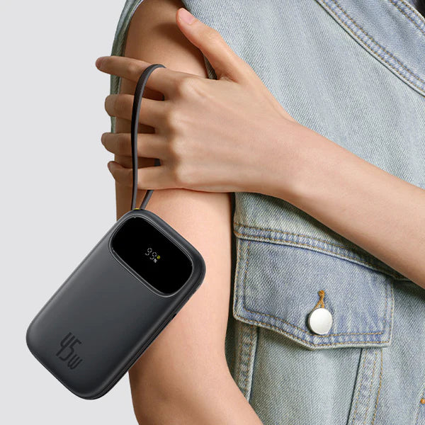 Baseus EnerFill FC31 Qpow 3 Digital Display Power Bank with USB-C+iP Cables 10000mAh 45W
