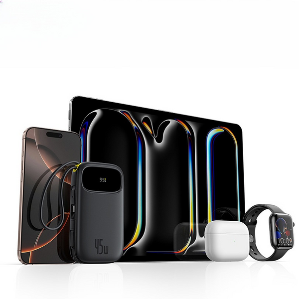 Baseus EnerFill FC31 Qpow 3 Digital Display Power Bank with USB-C+iP Cables 20000mAh 45W