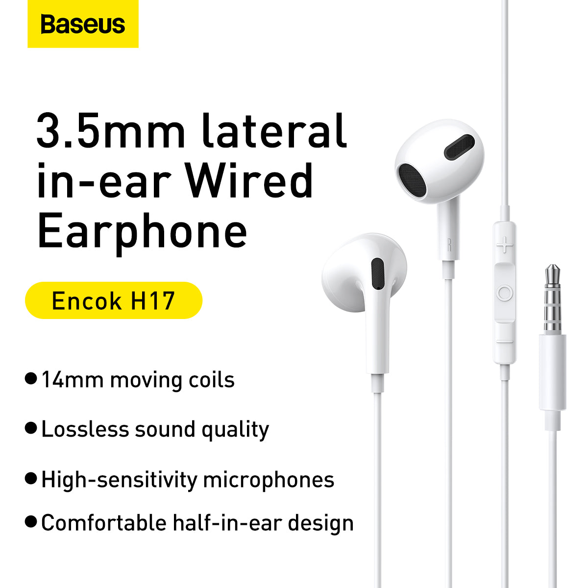 Baseus Encok 3.5mm lateral in-ear Wired Earphone H17