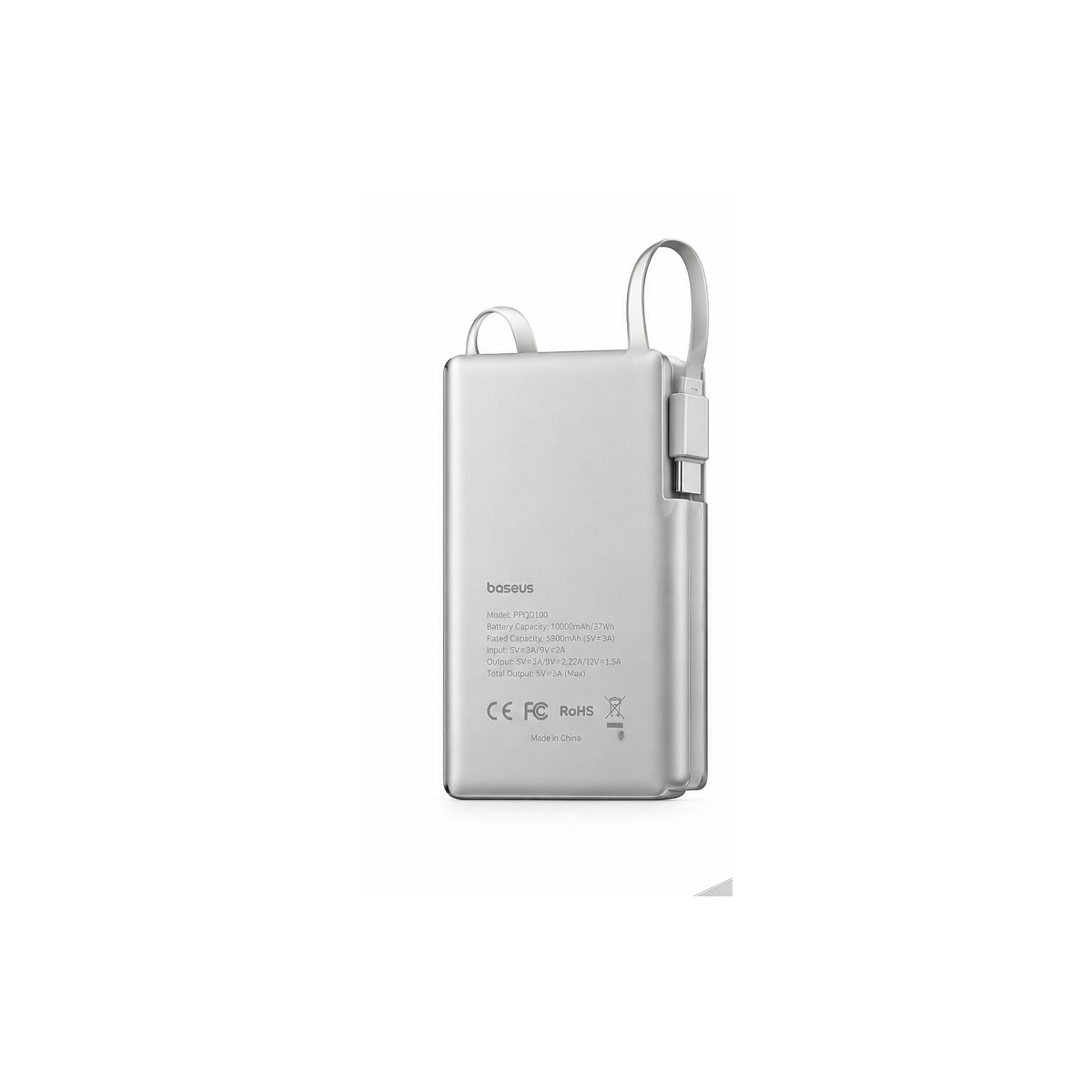 Baseus PicoGo Digital Display Power Bank with USB-C+iP Cables 10000mAh 22.5W