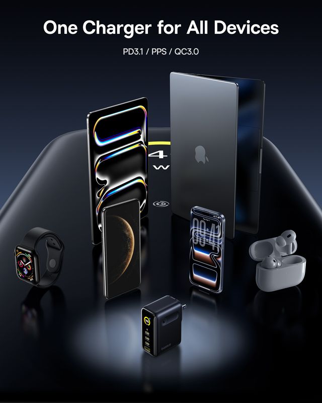 Baseus PicoGo AH11 Digital Display Fast Charger 3C+U 140W US