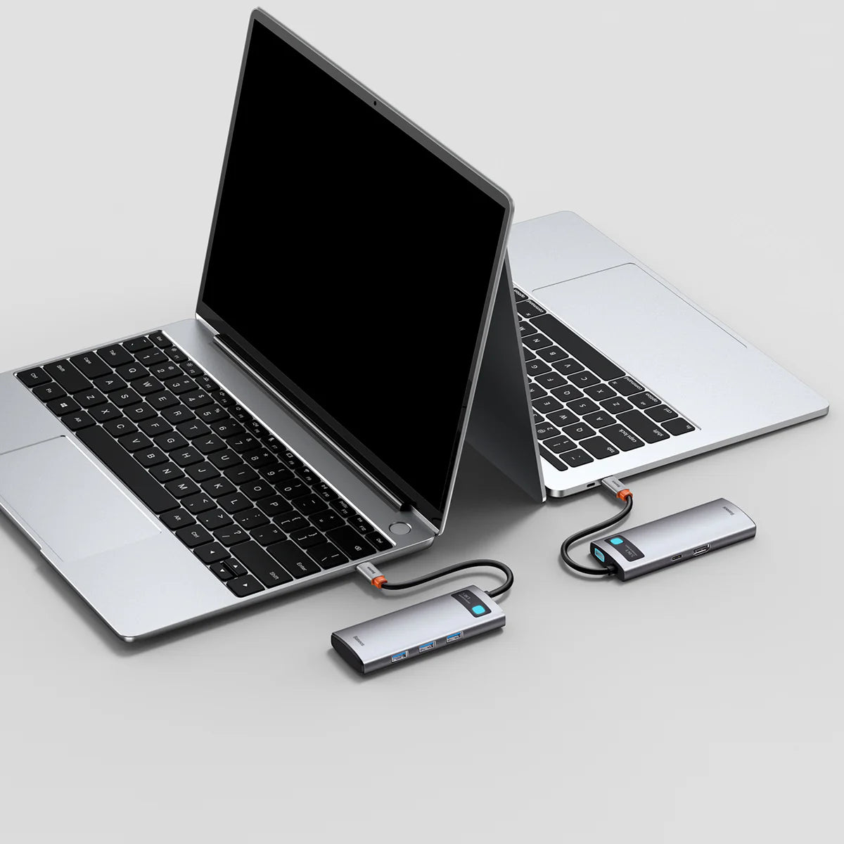 Baseus Metal Gleam Series 5-in-1 Multifunctional Type-C HUB Docking Station Gray 30Hz Version（Type-C to HDMI*1+USB3.0*3+PD*1)