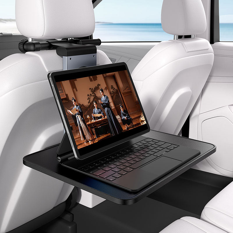 Baseus MagPro Series Versatile Car Mount for Backseat Headrest - Foldable Laptop Desk, 360° Rotatable Phone Holder, Adjustable, Easy Install