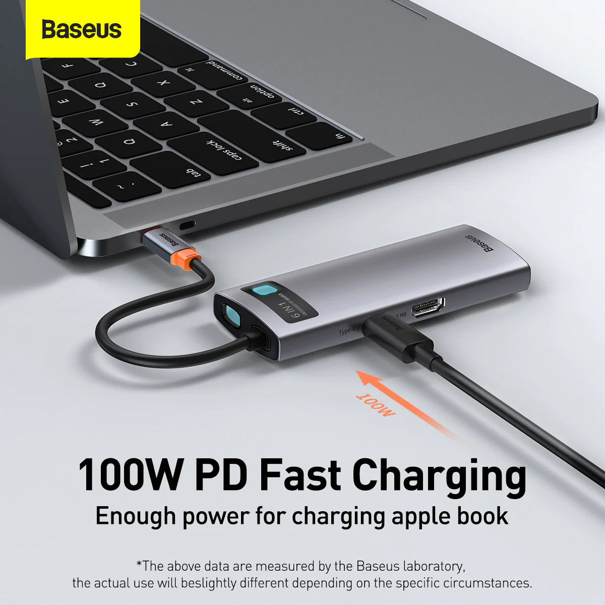 Baseus Metal Gleam Series 6-in-1 Multifunctional Type-C HUB Docking Station（Type-C to HDMI*1+USB3.0*3+PD*1+VGA*1）