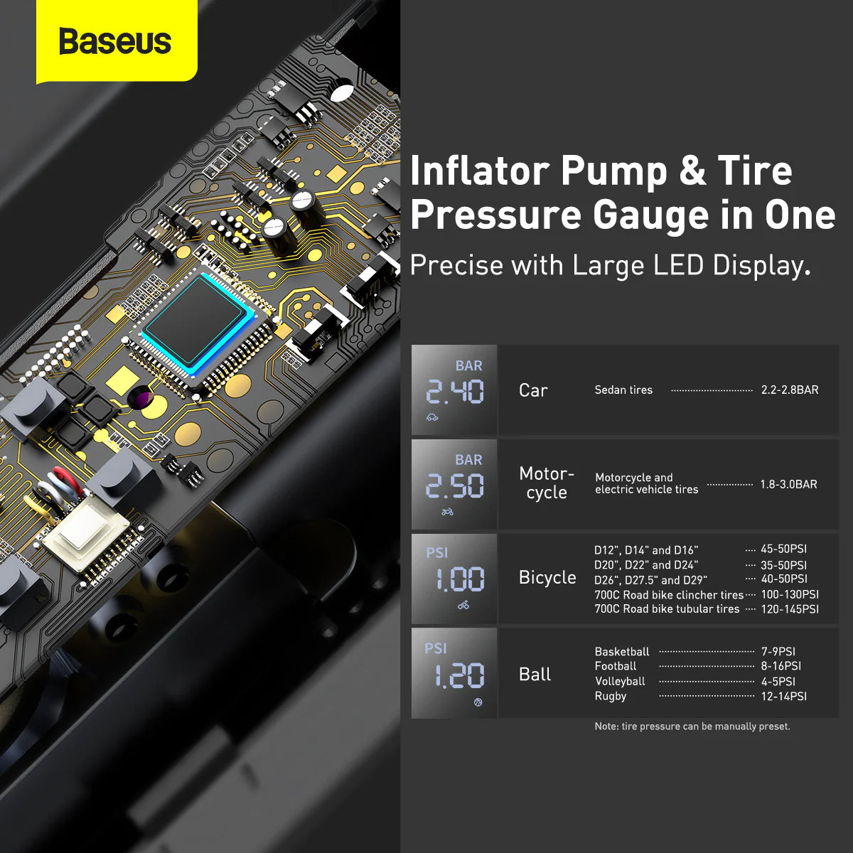 Baseus Super Mini Inflator Pump Black