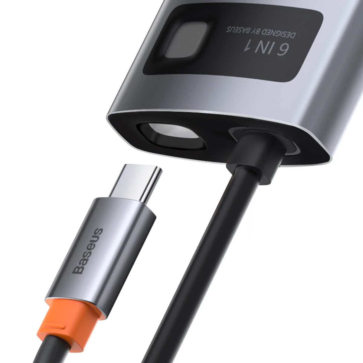 Baseus Metal Gleam Series 6-in-1 Multifunctional Type-C HUB Docking Station（Type-C to HDMI*1+USB3.0*3+PD*1+VGA*1）