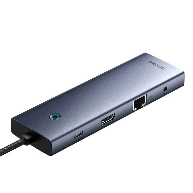 Baseus UltraJoy Series 10-Port HUB Docking Station Space Grey（Type-C to HDMI4K@60Hz*1+VGA*1+USB 3.0*3+PD*1+RJ45*1+SD/TF*1+3.5mm*1