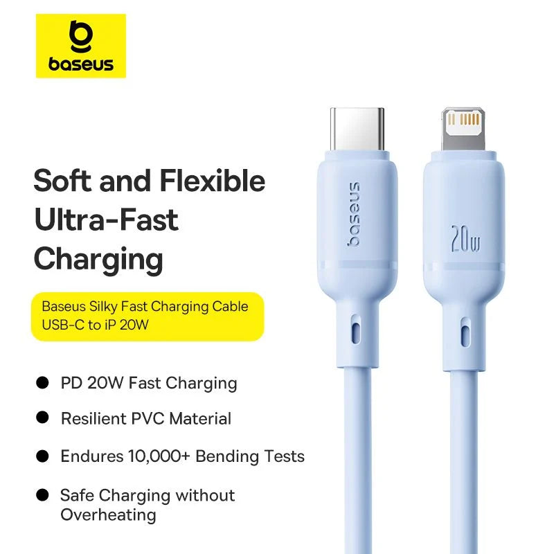 Baseus Silky Series Fast Charging  Data Cable Type-C to iP 20W