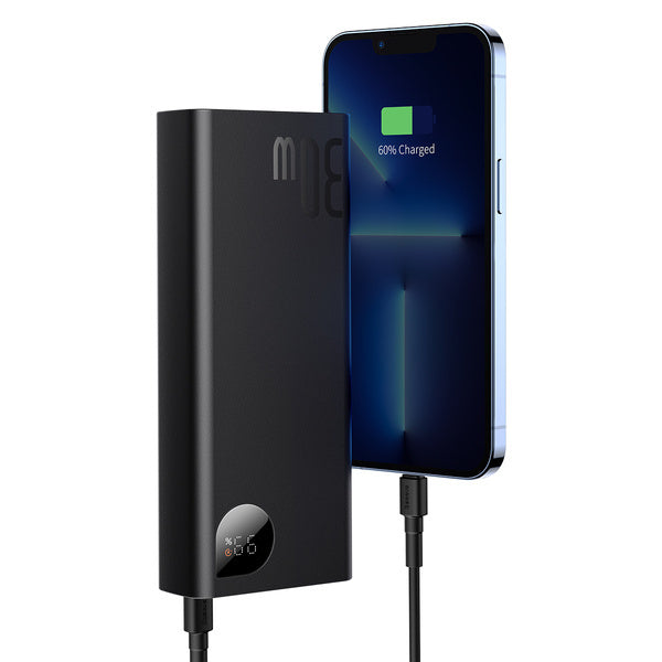 Baseus Adaman Metal Digital Display Fast charge Power Bank 20000mAh 30W（2021  Editon）( Baseus  Mini White charging  cable Type-C to type-c 60W(20V/3A)  50cm)