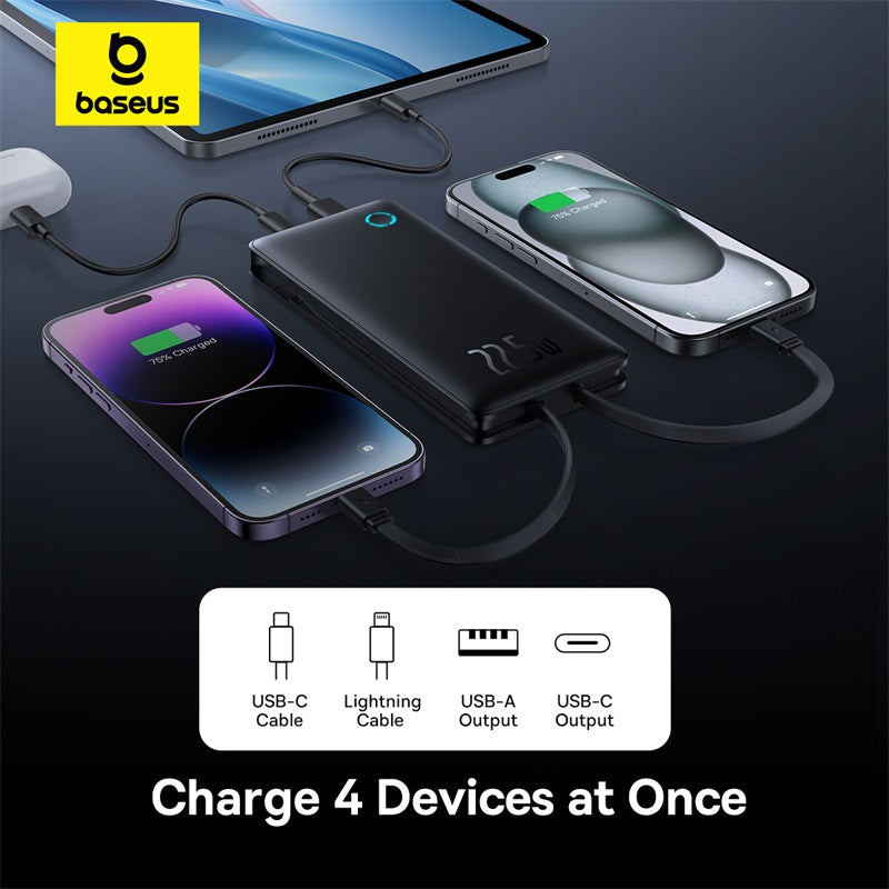 Baseus Airpow Lite Power Bank 10000mAh 22.5W Dual-Cable