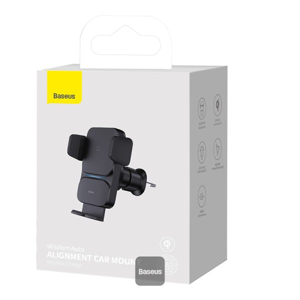 Baseus Wisdom Auto Allignment Car Mount Wireless Charger 15W (Air Vent Type)