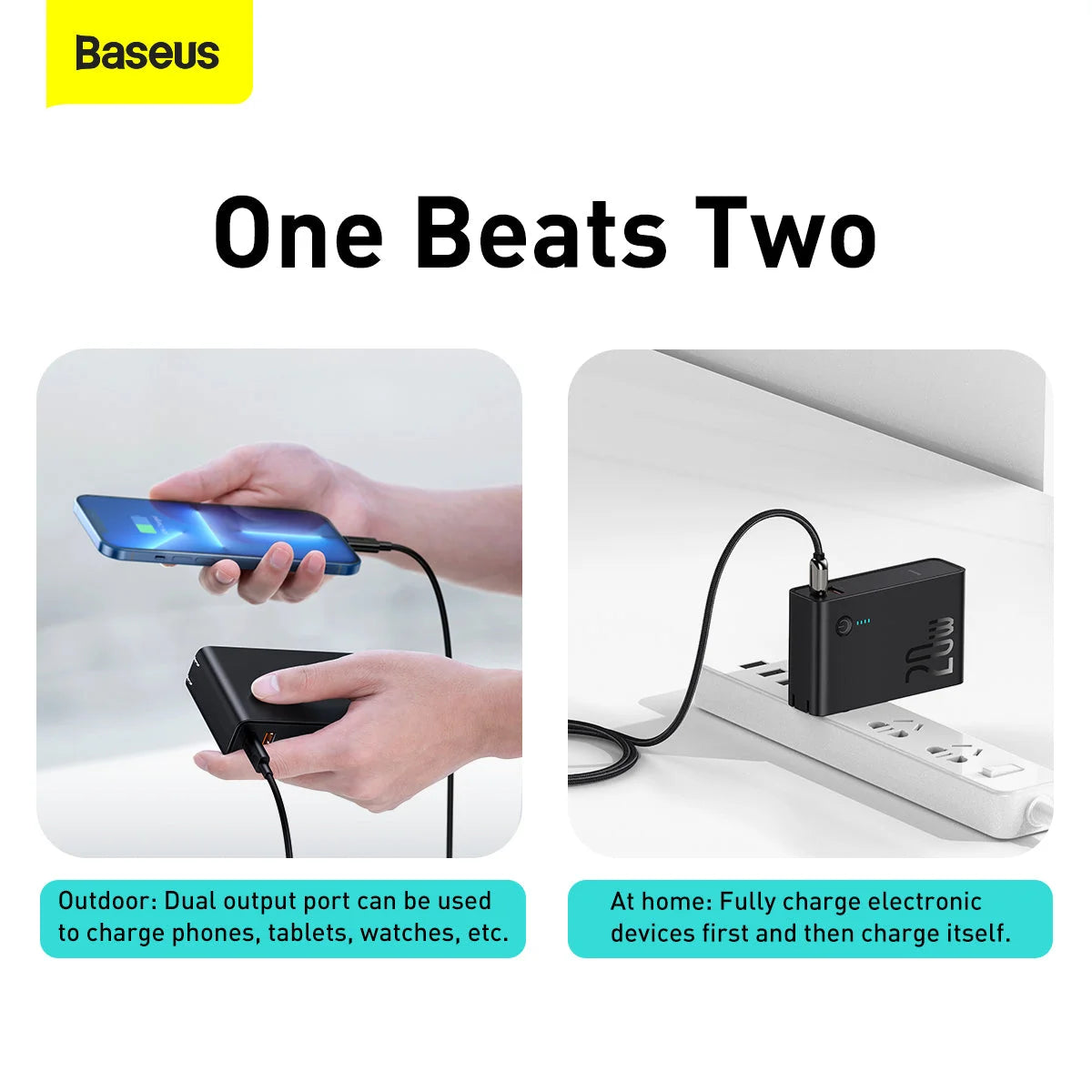 Baseus Power Station 2 Power Bank Adaptor 10000mAh 20W CN