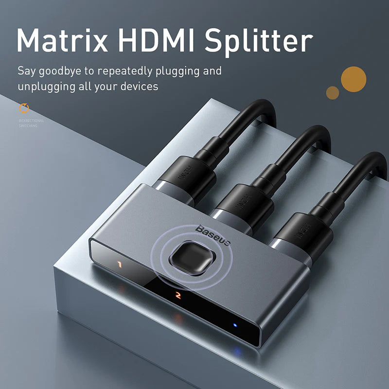 Baseus Matrix HDMI Splitter (2in1or 1in2)