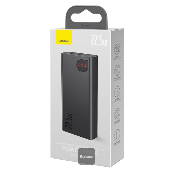 Baseus Adaman Metal Digital Display Quick Charge Power Bank 20000mAh 22.5W（2021 Editon)