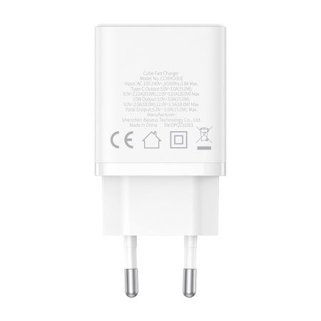 Baseus Cube Fast Charger C+U 20W EU