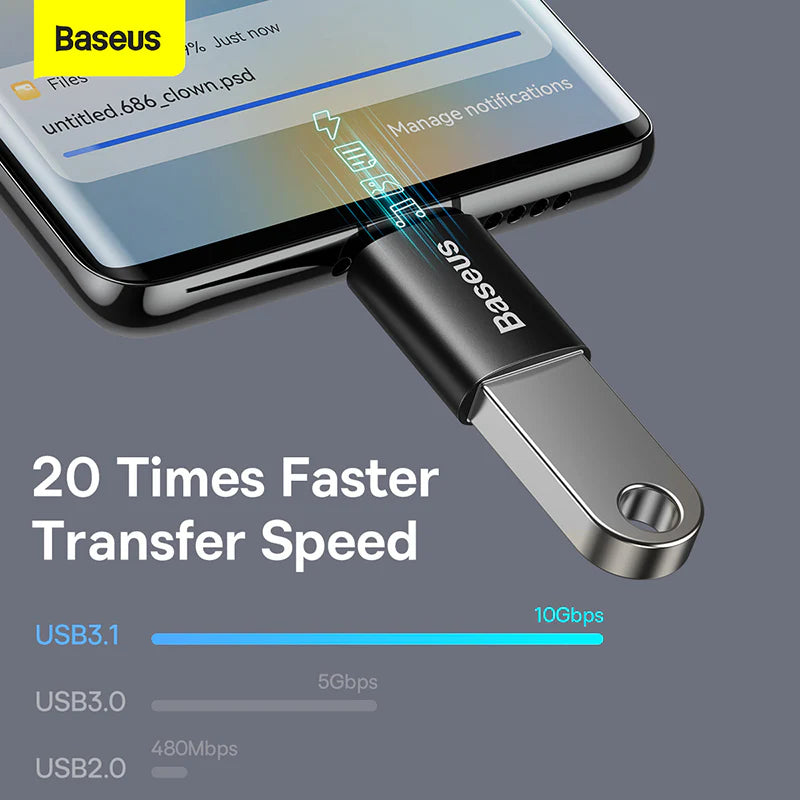 Baseus Ingenuity Series Mini OTG Adaptor Type-C to  USB-A 3.1