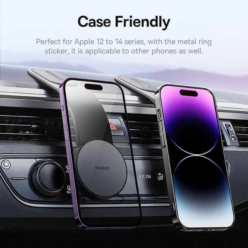 Baseus C02 Pro Series Magnetic Wireless Charging Car Mount Cluster Black