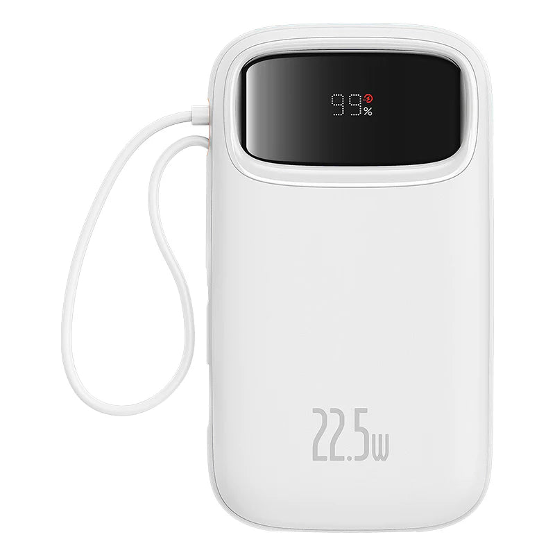 Baseus Qpow2 Dual-Cable Digital Display Fast Charge Power Bank 10000mAh 22.5W（With: Simple charging cable  Type-C  3A 0.3m )